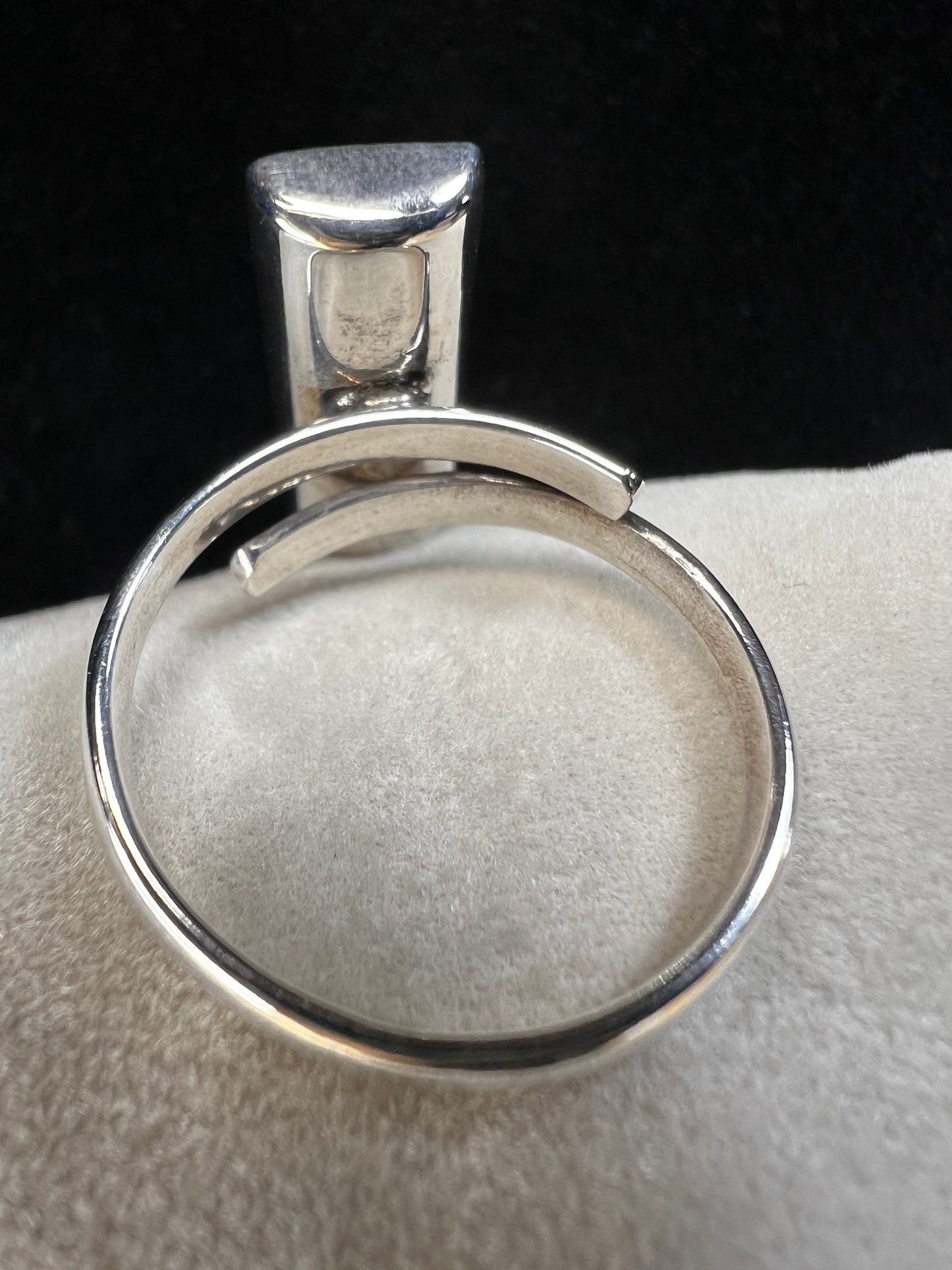 This sterling silver ring showcases a delicate natural dried flower preserved within clear resin, combining artisanal craftsmanship with timeless elegance. Ideal for those who appreciate nature-inspired jewelry with a sophisticated touch.