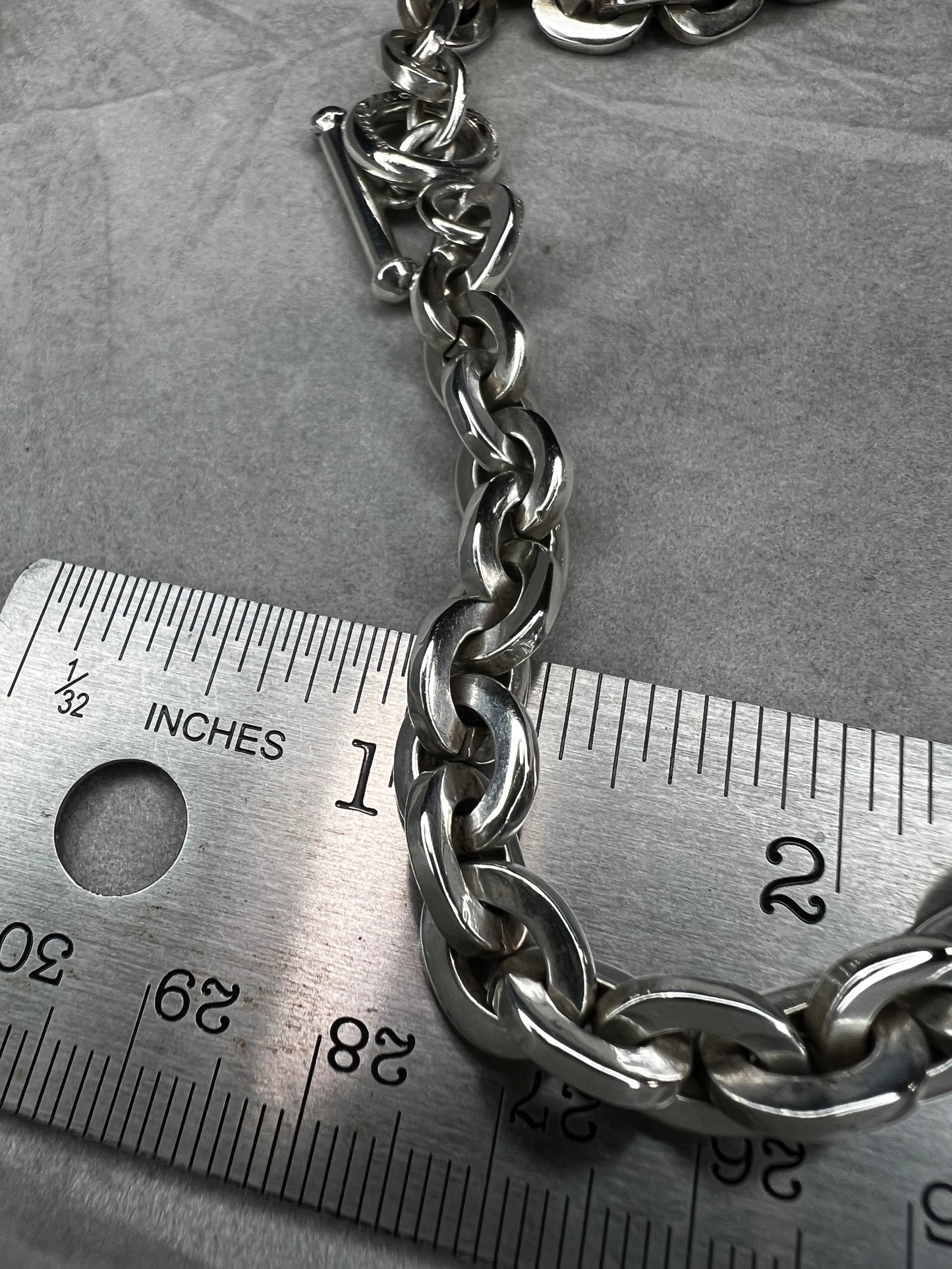 Made of sterling silver and built to last, this is a solid chain that will not disappoint.