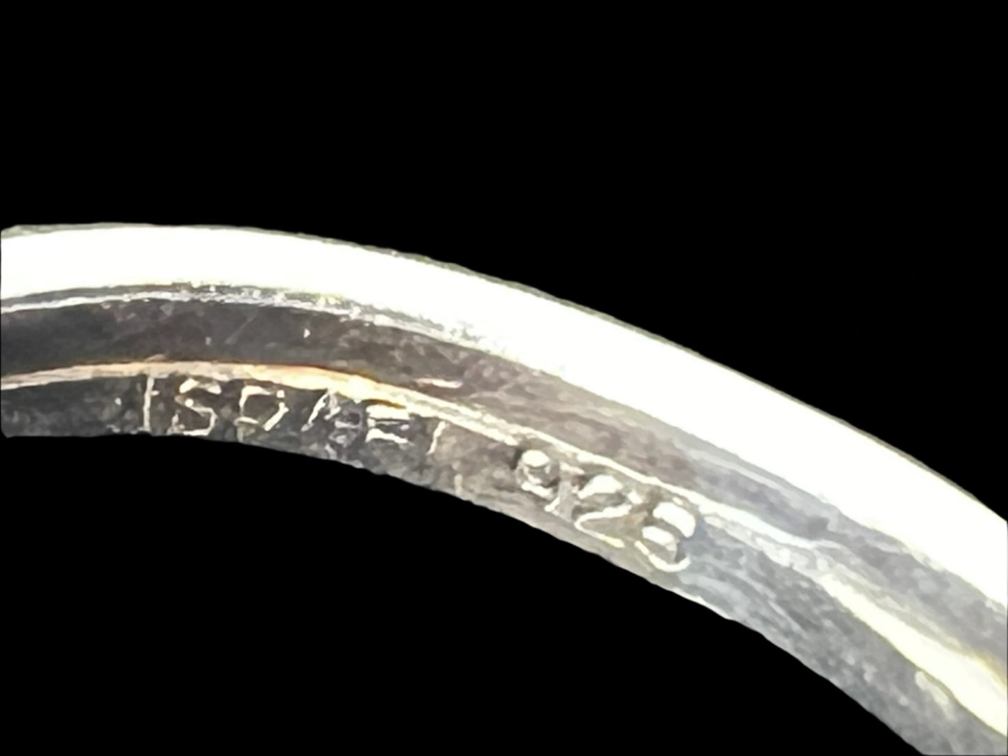 Crafted in Israel from sterling silver, this ring has a simple but eye-catching design.