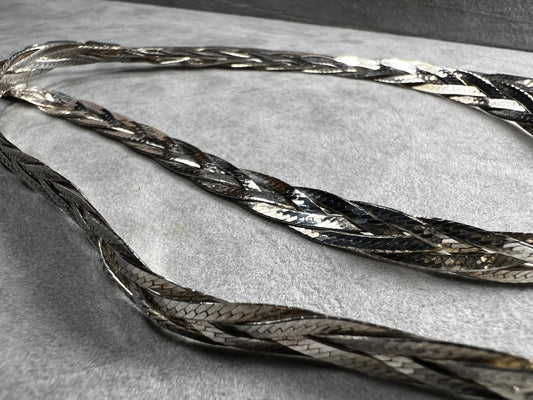 This braided sterling silver necklace is tough enough to hold your favorite heavy pendant but stylish enough to shine all on its own.
