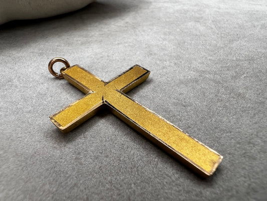 This 1.5" gold filled cross pendant strikes the perfect balance - neither too large nor too small - making it an ideal complement to any of our gold filled chains. Its versatile size ensures it can be worn comfortably every day, adding a subtle yet meaningful touch to your look.