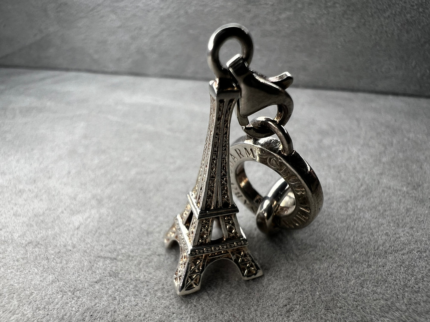This Thomas Sabo Eiffel Tower charm offers versatile style as both a charm and a pendant. Crafted in sterling silver, it adds a timeless Parisian touch to your jewelry collection, perfect for expressing your love of travel or iconic landmarks.