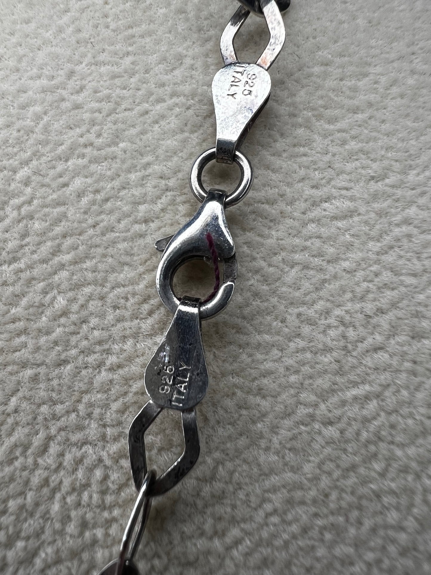Elevate your jewelry collection with this vintage Italian OTC sterling silver necklace, measuring a striking 42 inches — the perfect length to create layered looks or wear as a standout statement piece.