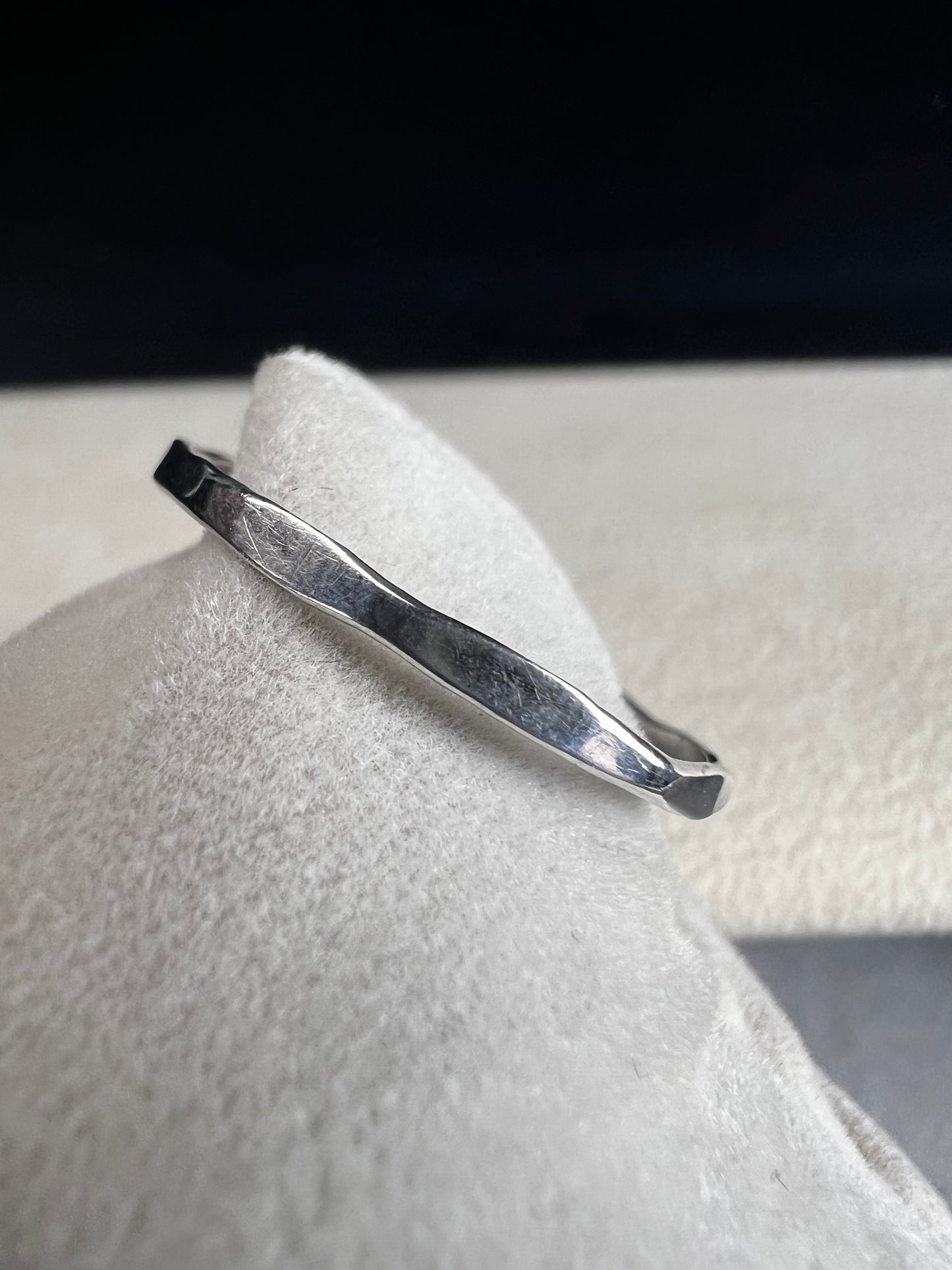 This simple vintage sterling silver band brings a subtle touch of class to any outfit. Its timeless design is perfect for those who appreciate understated elegance and want a piece that complements every style.