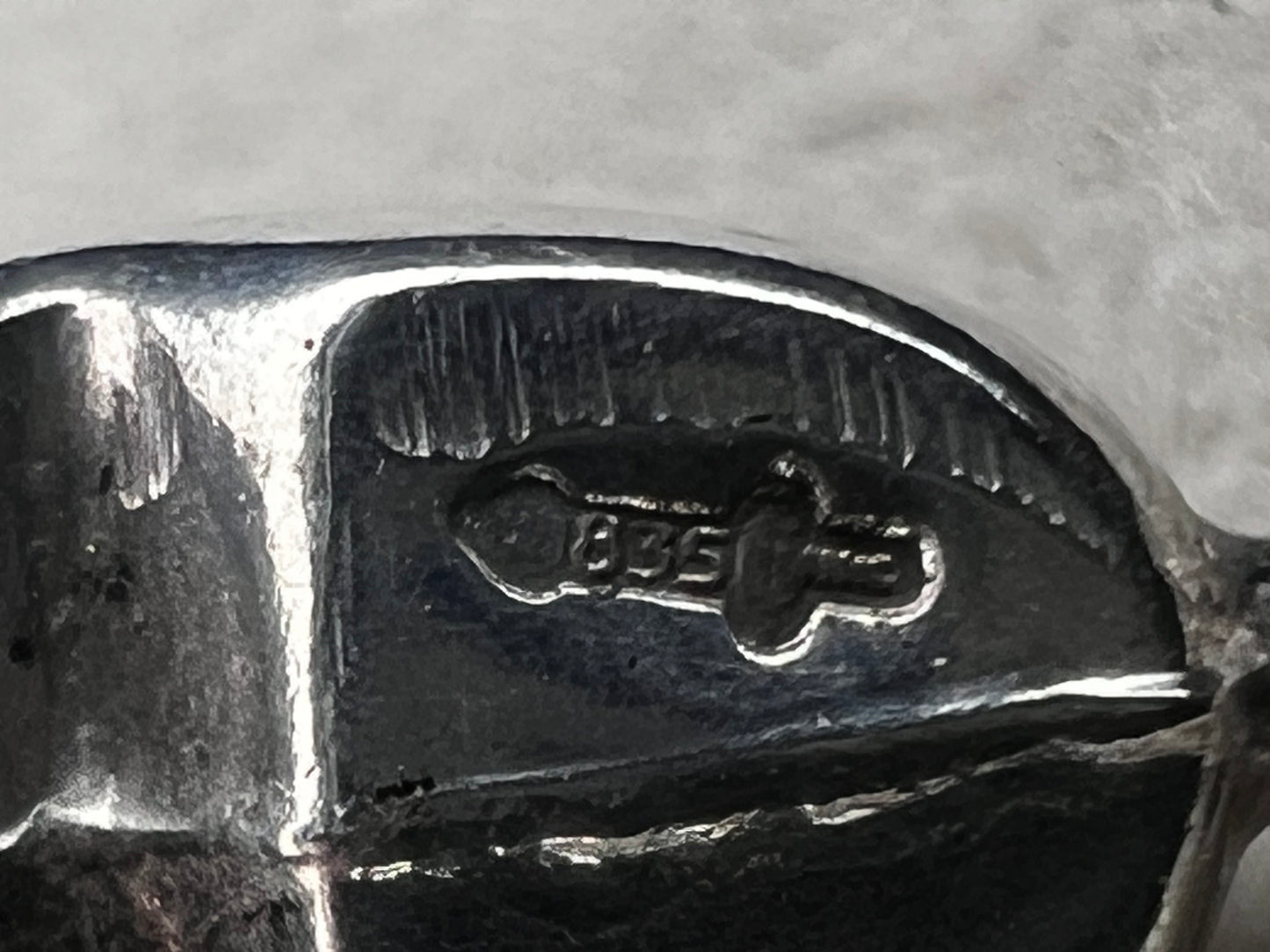 These miniature Dutch shoes are made with .835 silver and have a mid-century Dutch hallmark.