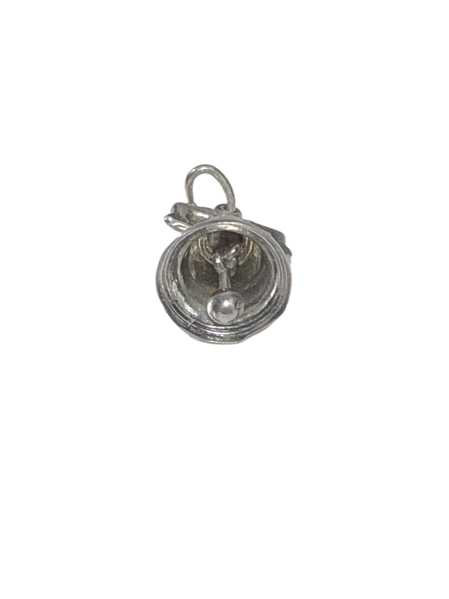 Ring in the fun with this sterling silver bell charm. The detailed design includes a decorative ringer.