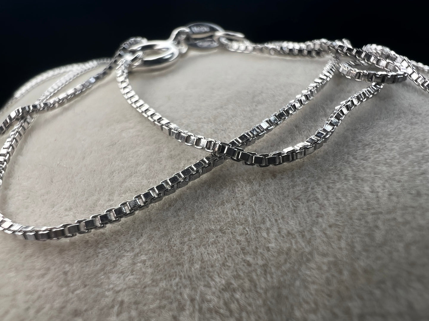 Indulge in elegance with our dainty sterling silver chain. Wear it alone or pair it with a pendant for maximum impact. Or, you can layer it with other necklaces. Made in Italy.