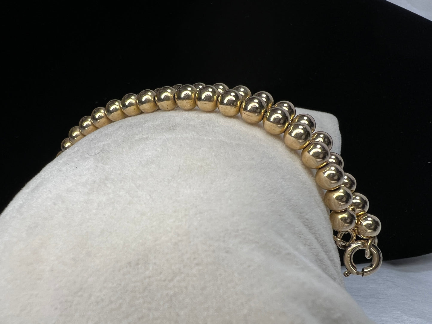 Enhance your outfit with this beautiful gold filled beaded necklace. It will add a touch of elegance and sophistication.