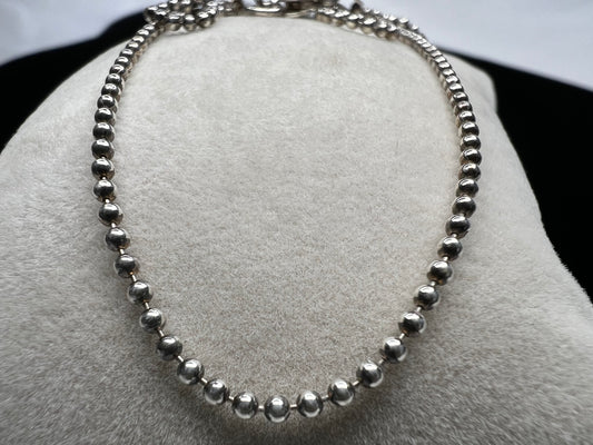 Elevate your look with this sterling silver beaded necklace. It's perfect on its own, or you can pair it with your favorite pendant. Made in Italy.