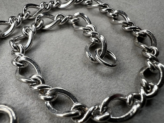 This classic sterling silver bracelet serves as the perfect foundation for personal expression, ready to be paired with a variety of charms.