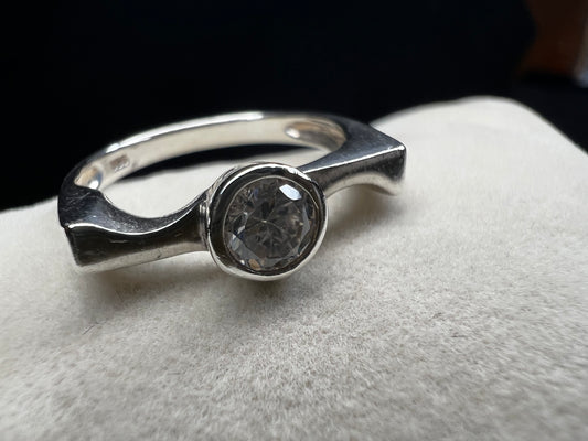Sterling Silver & CZ Ring size 5.75