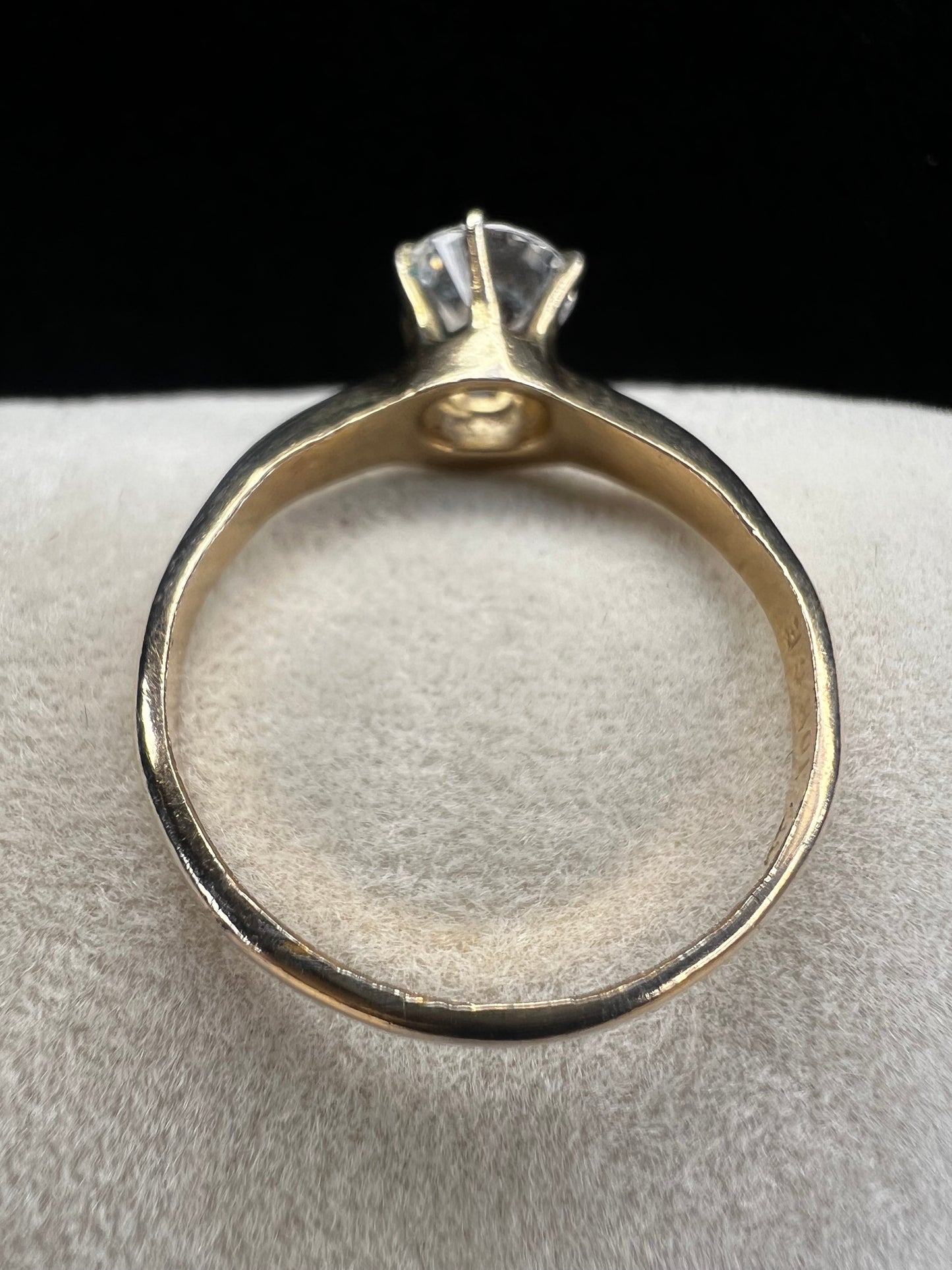 This gold-filled ring with a sparkling spinel is an affordable alternative to a diamond ring.