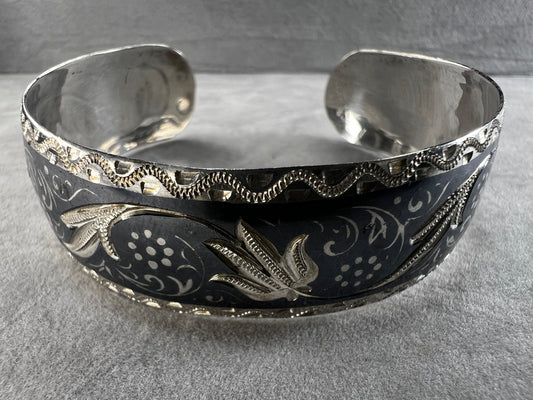 This is a beautifully crafted bracelet that has withstood the test of time. Markings on this piece indicate it was made in Russia.