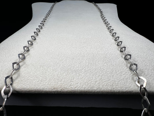Elevate your jewelry collection with this vintage Italian OTC sterling silver necklace, measuring a striking 42 inches — the perfect length to create layered looks or wear as a standout statement piece.