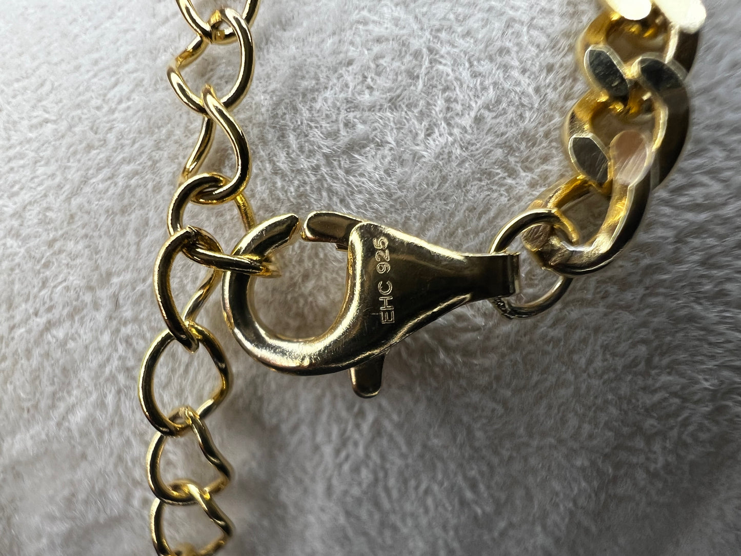 Gold over sterling bracelet with malachite & diamonds