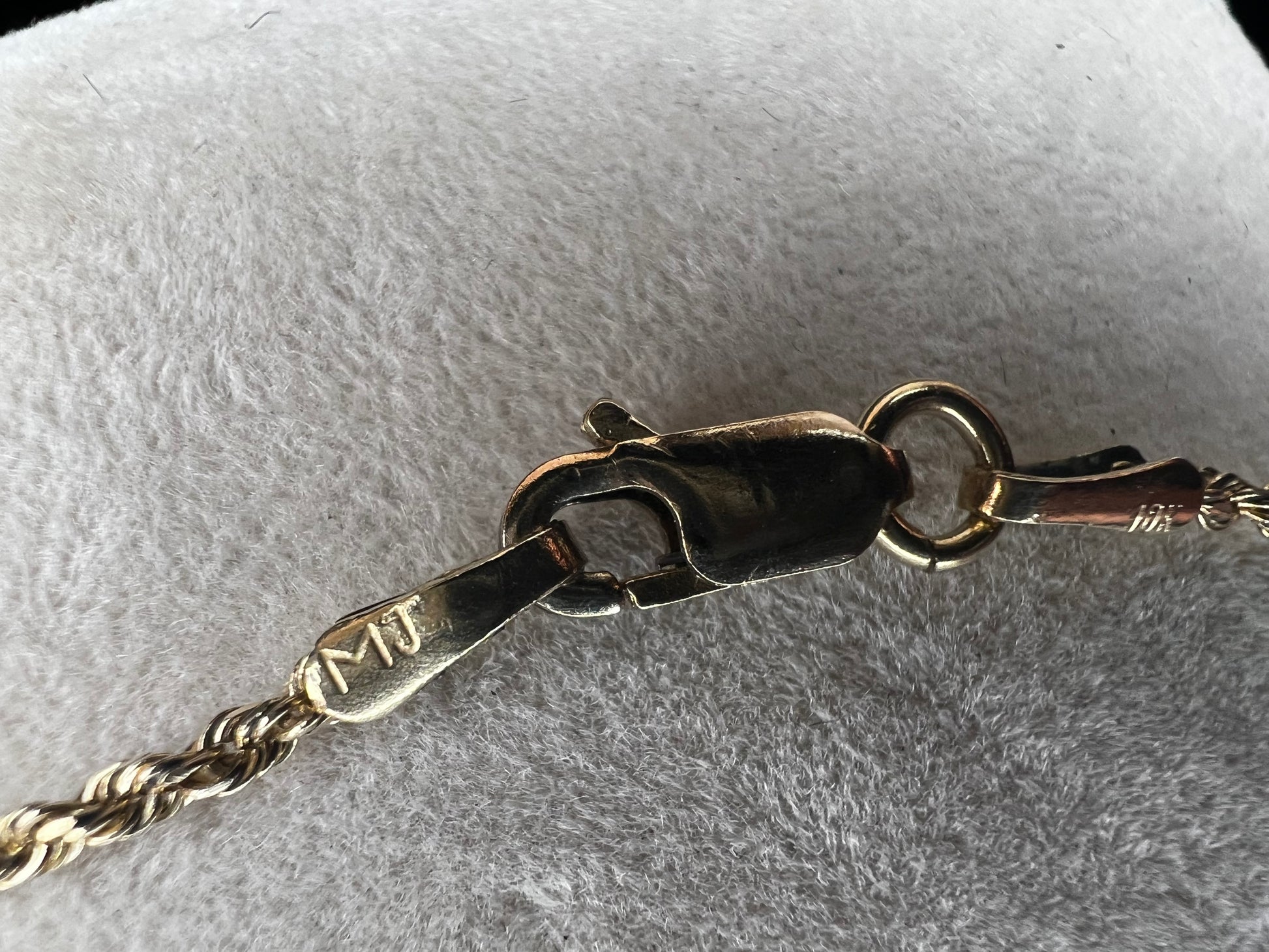 This 10k gold rope chain is ready to be paired with one of our gold pendants or just worn as a chain.