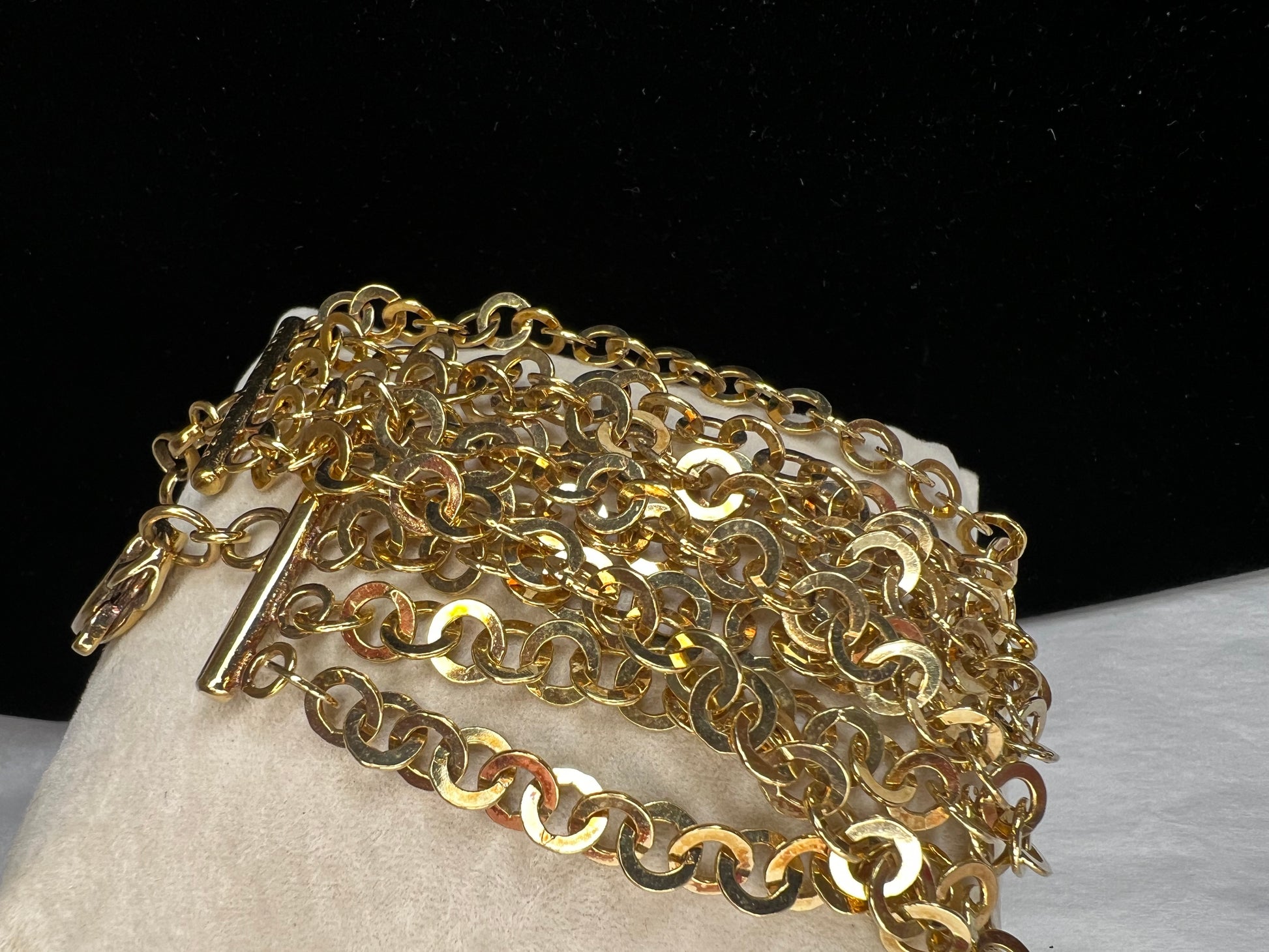 Milor sterling silver with gold overlay, 5-strand bracelet