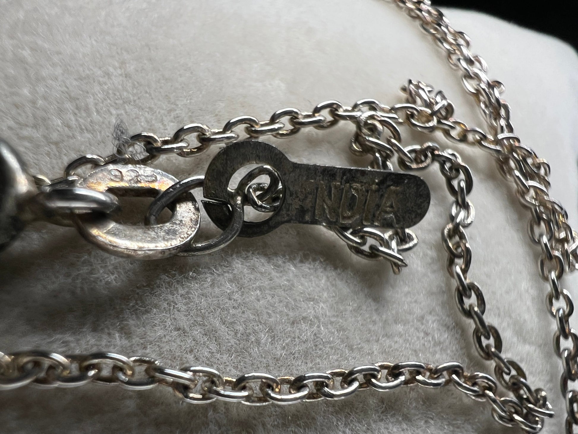Add a touch of elegance with our 20" petite sterling silver chain, handcrafted in India. This vintage cable chain is the perfect addition to any outfit, adding a delicate and timeless touch.