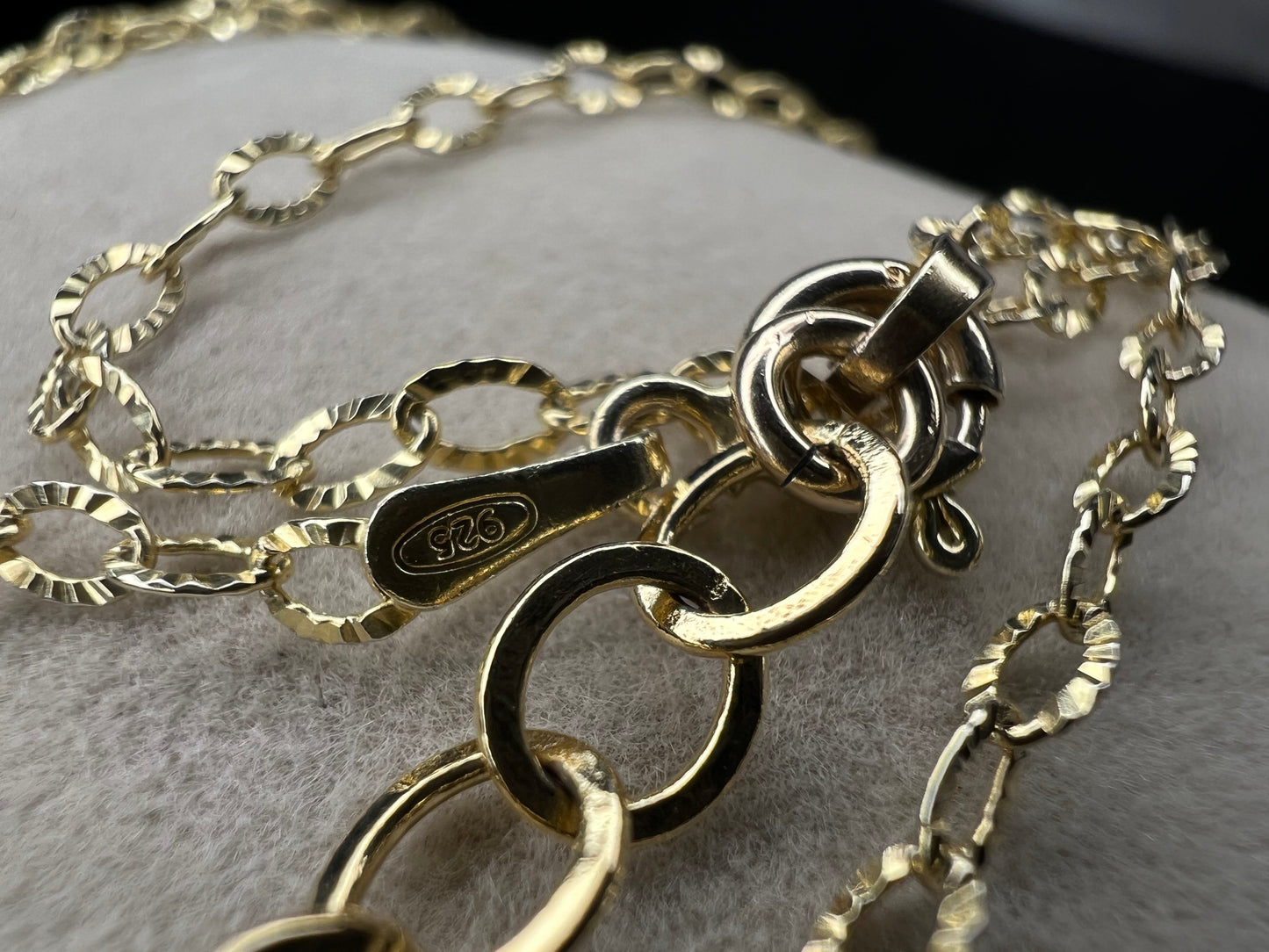 Sterling Silver, Gold Overlay 18" Necklace & Love Pendant