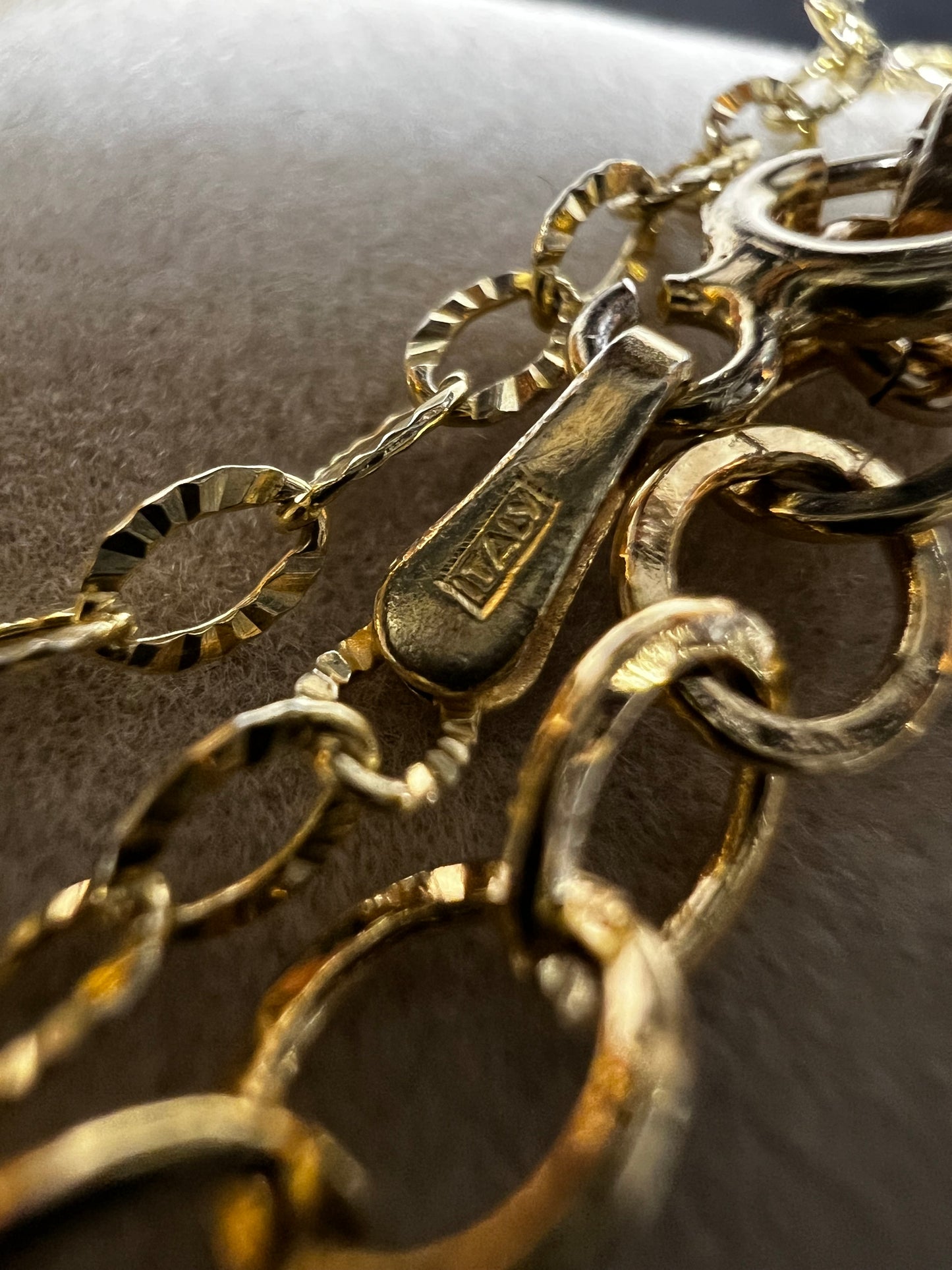 Sterling Silver, Gold Overlay 18" Necklace & Love Pendant