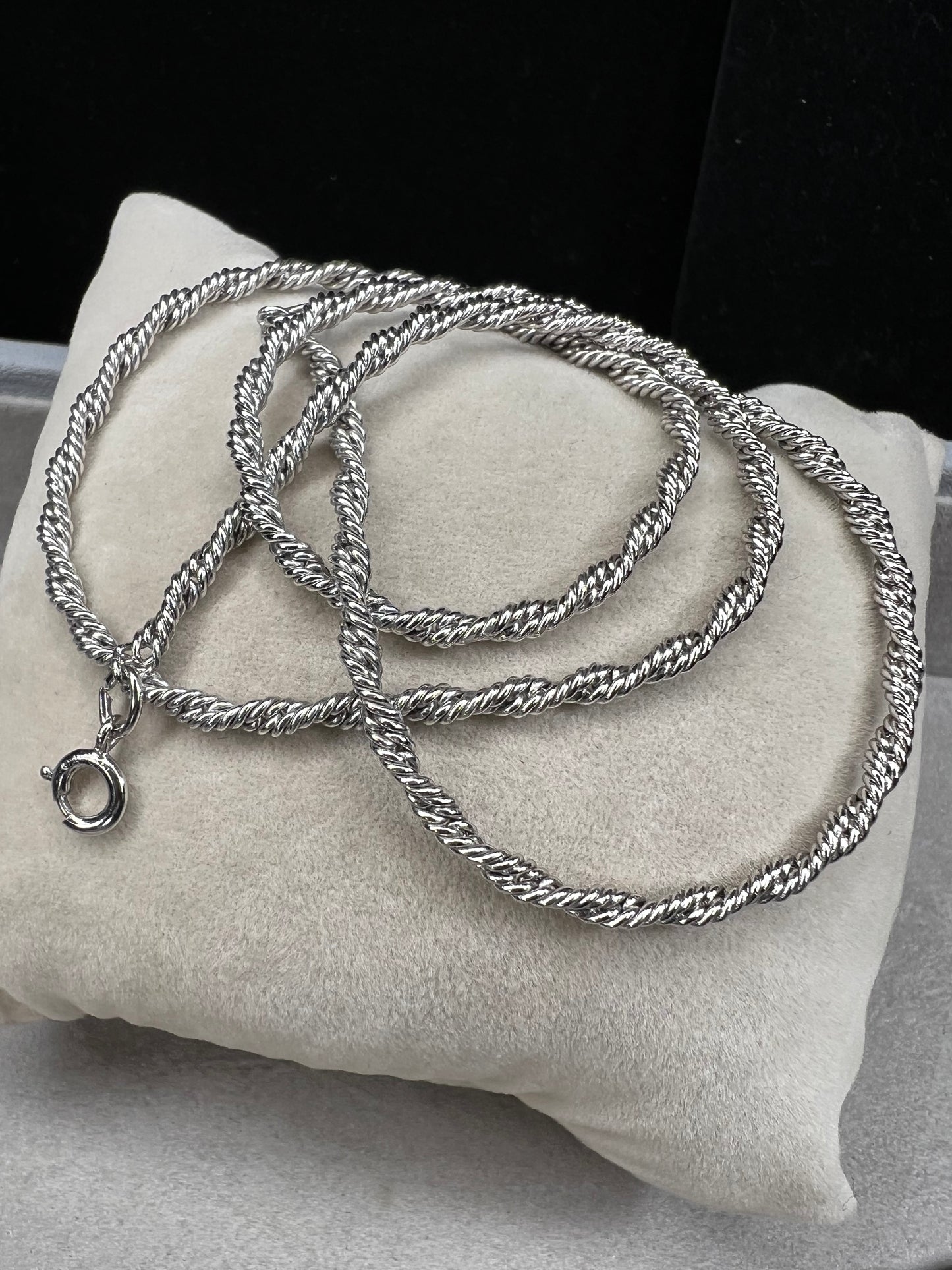 Sterling Silver Avon Twisted Rope Chain 17" 2mm