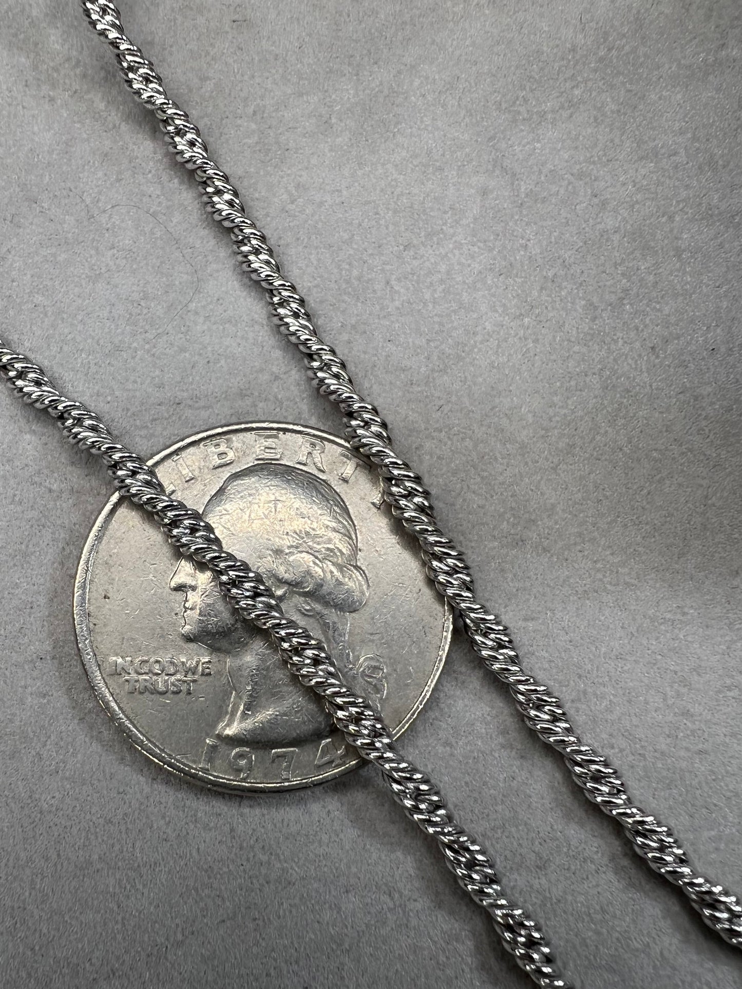 Sterling Silver Avon Twisted Rope Chain 17" 2mm