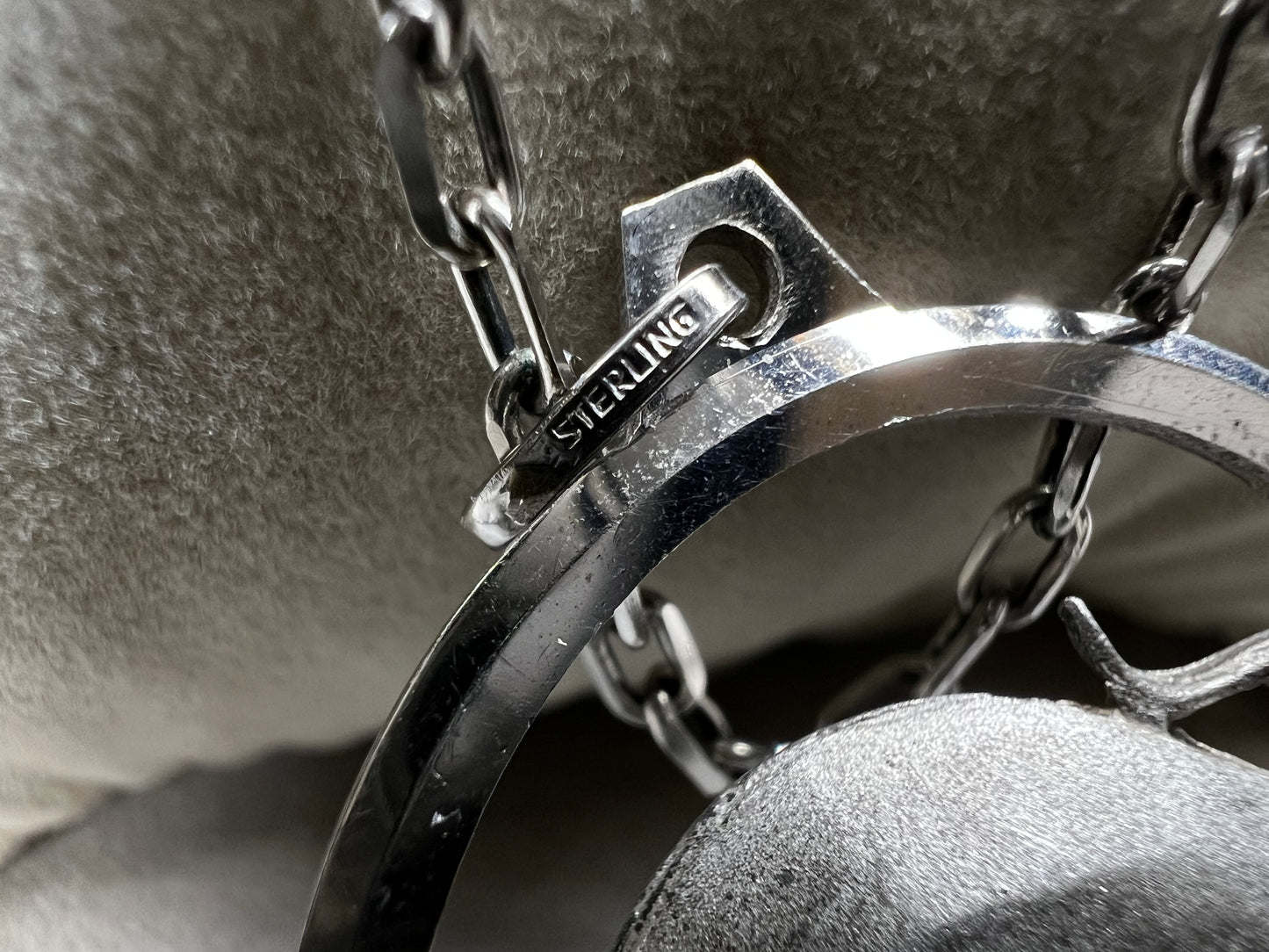 Vintage Sterling Silver Chain & German Sterling Silver Taurus Bull Zodiac Pendant